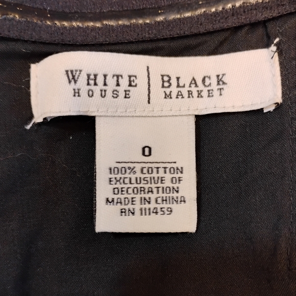 White House Black Market Embroidered Halter Dress Size 0 - Picture 7 of 7